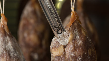 Controllo su salumi in stagionatura