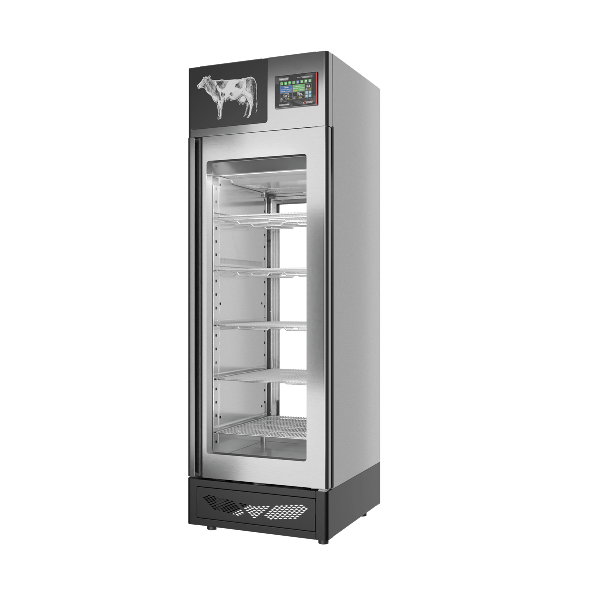 MATURMEAT® 100 kg, inox, 2 vetri, vista destra