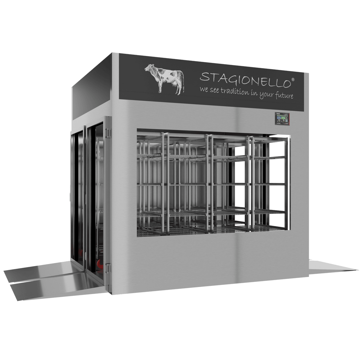 MATURMEAT® 1200 kg Tunnel, inox, porta standard, vista sinistra