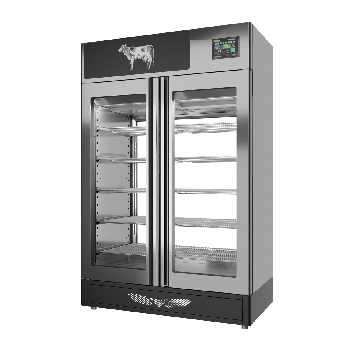 MATURMEAT® 200 kg, inox, 2 vetri, vista destra