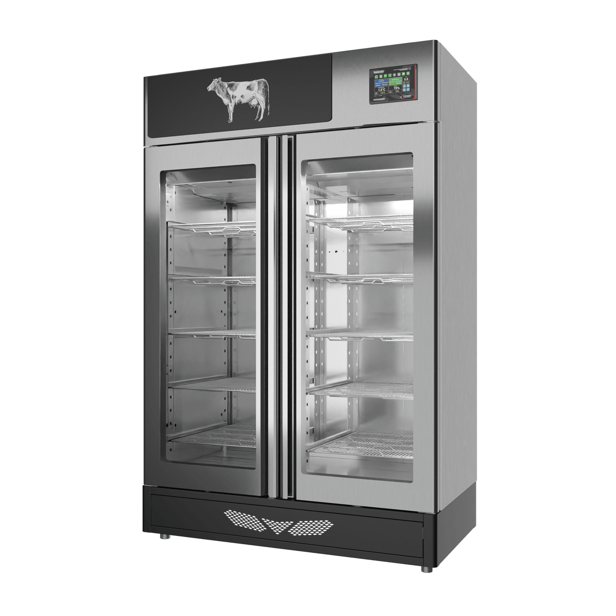 MATURMEAT® 200 kg, inox, porta standard, vista destra
