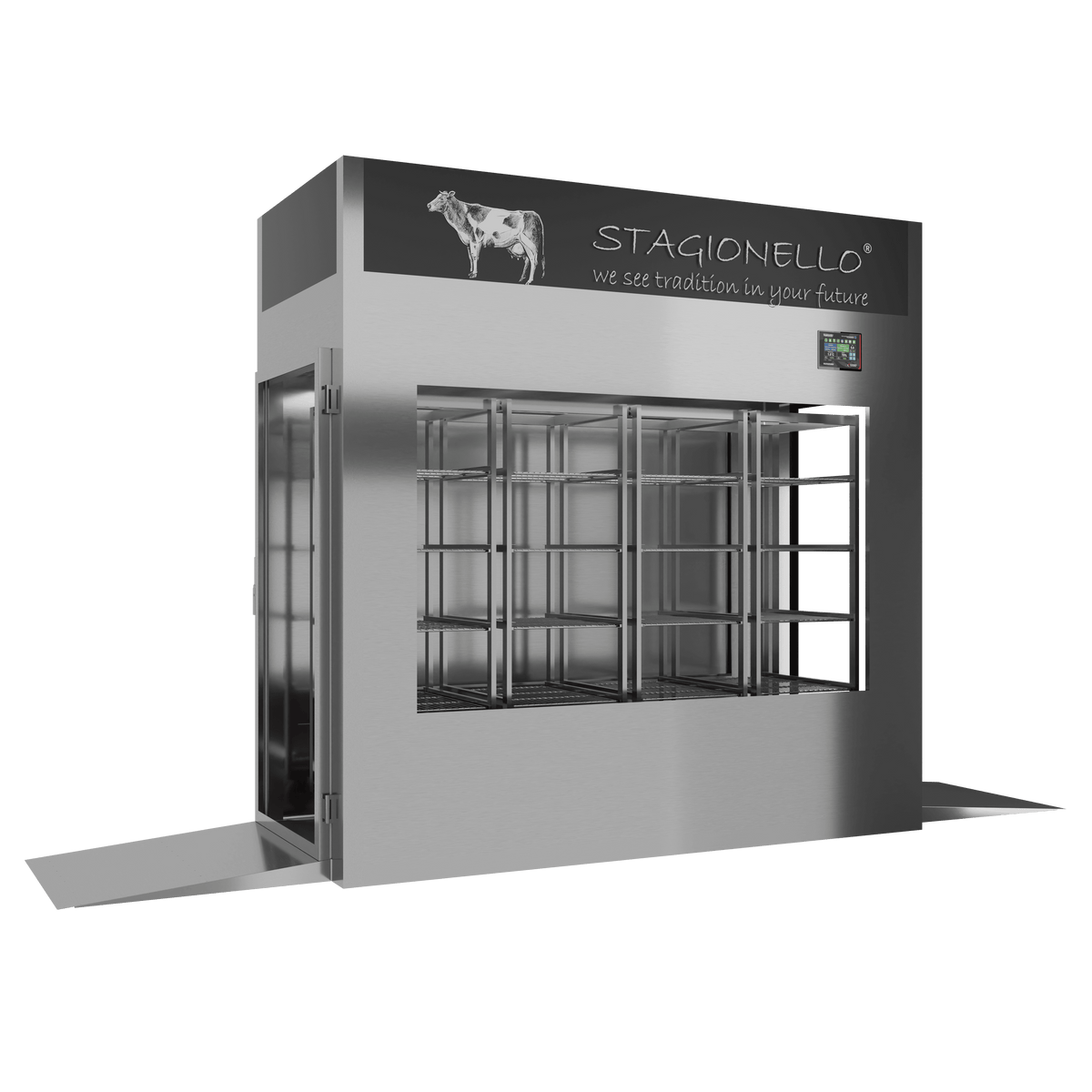 MATURMEAT® 600 kg Tunnel, inox, porta standard, vista sinistra