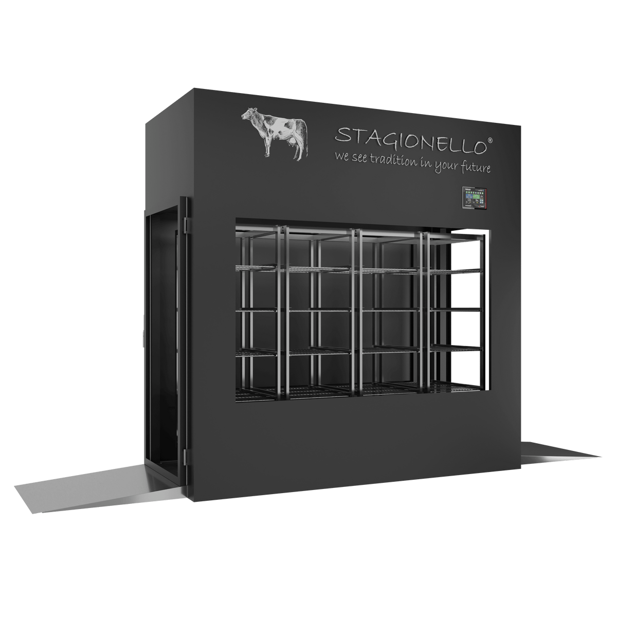 MATURMEAT® 600 kg Tunnel, porta standard, vista sinistra