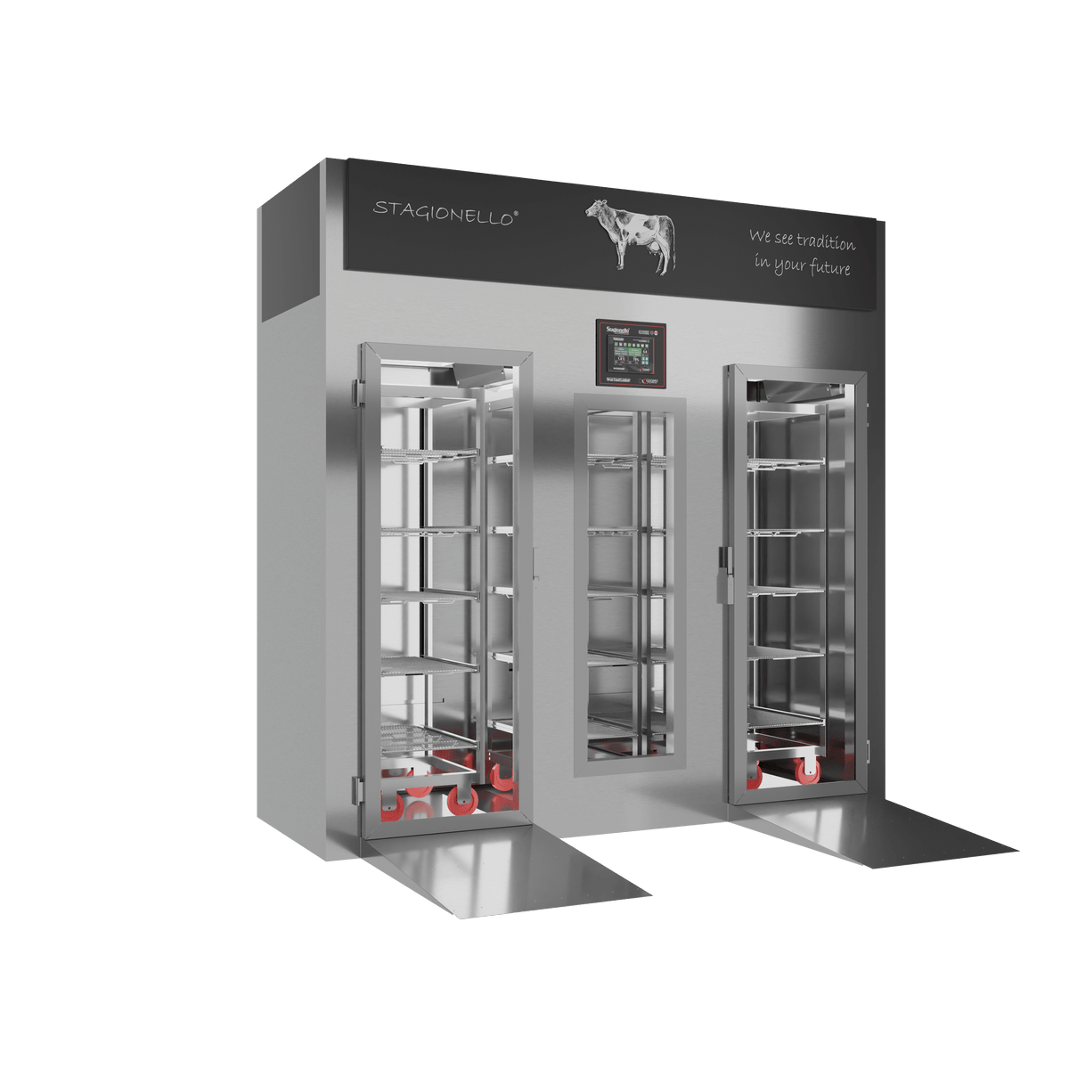 Stagionello® Walkin 100/300 kg – inox, porta standard, vista destra