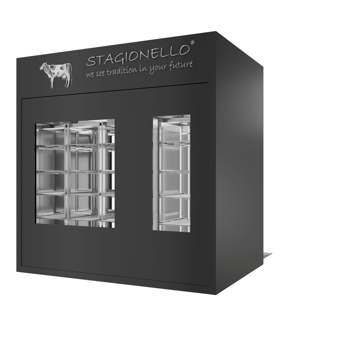 MATURMEAT® 200/600 kg Walk-in, 2 vetri, vista posteriore