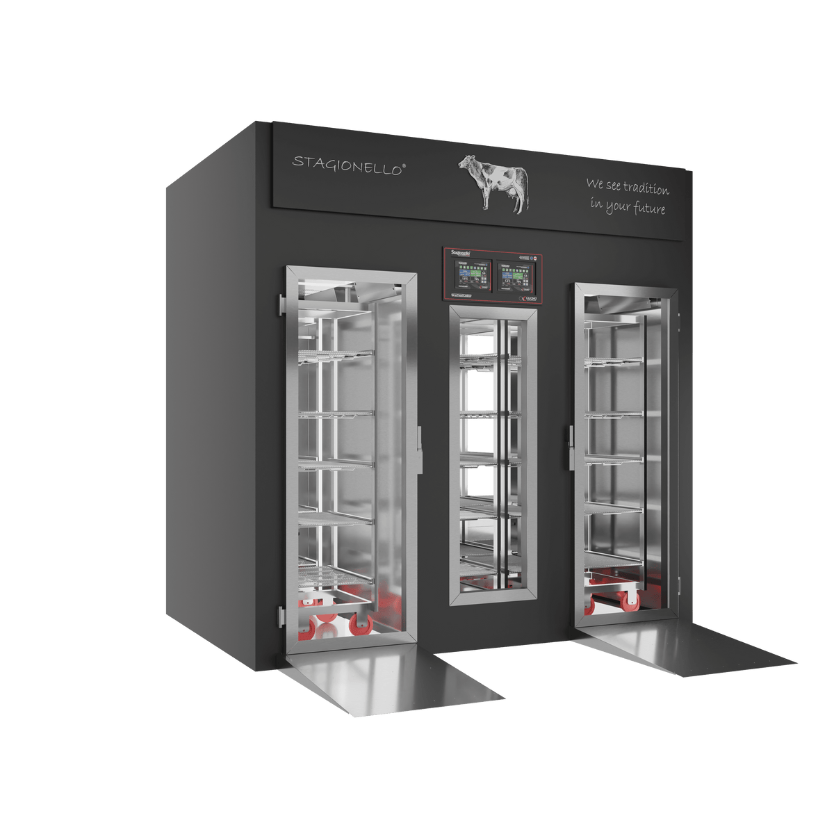 MATURMEAT® 200/600 kg Walk-in, 2 vetri, vista sinistra