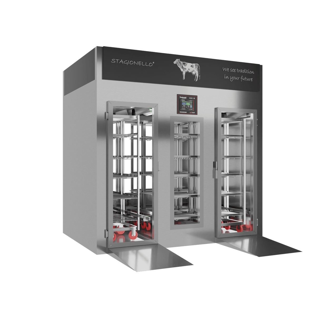 MATURMEAT® 800 kg, inox, 2 vetri, vista sinistra