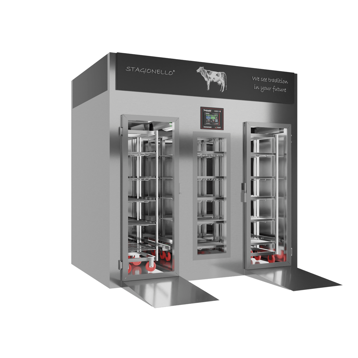 MATURMEAT® 800 kg, inox, porta standard, vista sinistra