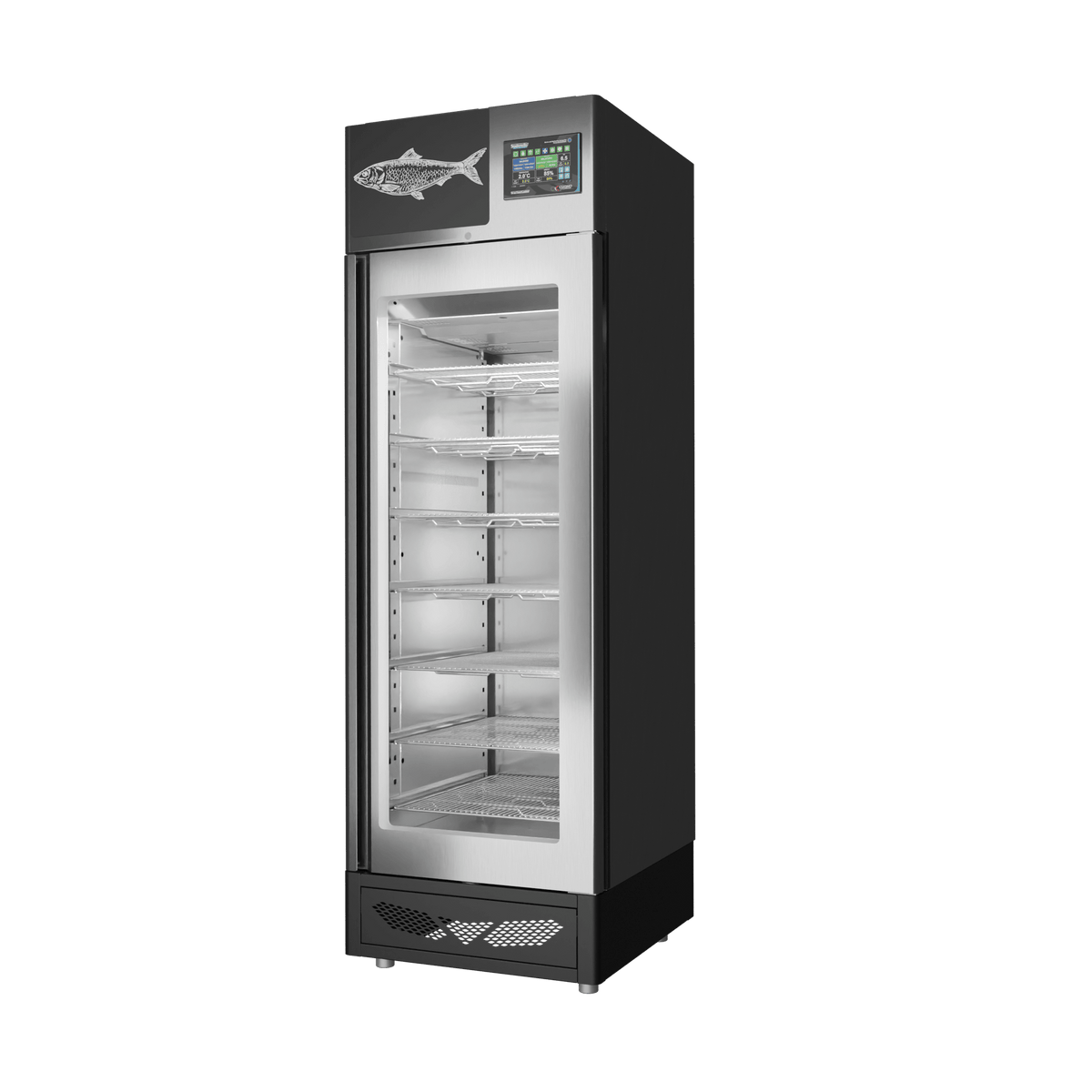 MATURFISH™ 100 kg – inox, porta standard, vista destra