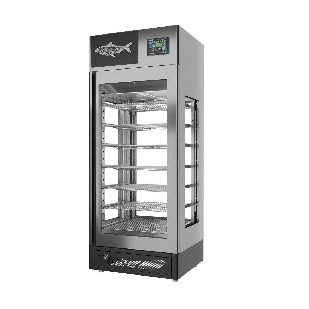 MATURFISH™ 150 kg – inox, 4 vetri, vista destra