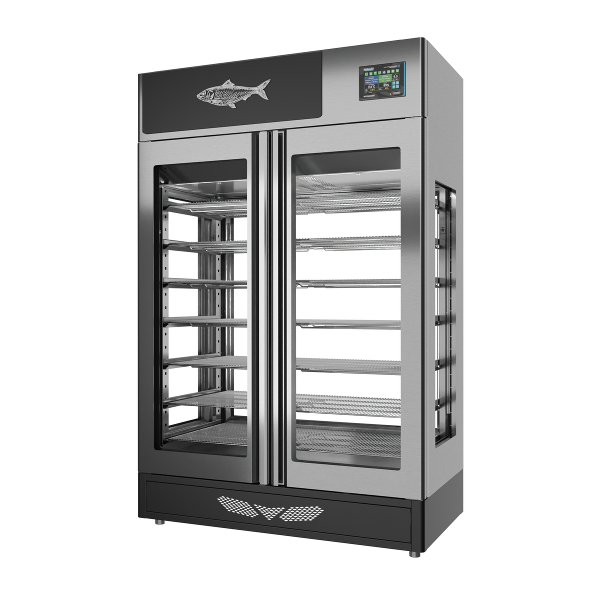 MATURFISH™ 200 kg – inox, 4 vetri, vista destra