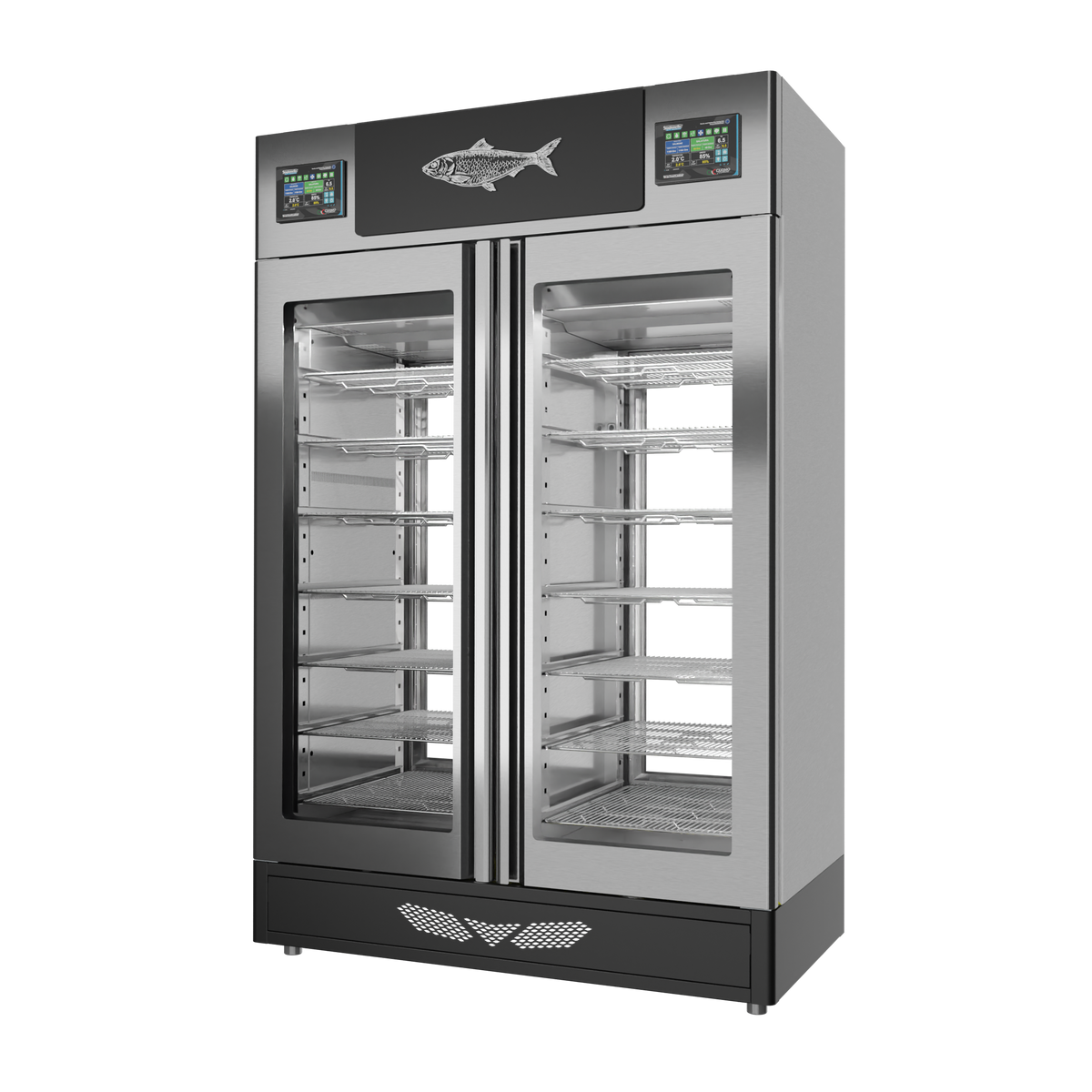 MATURFISH™ 100 + 100 kg – inox, 2 vetri, vista destra