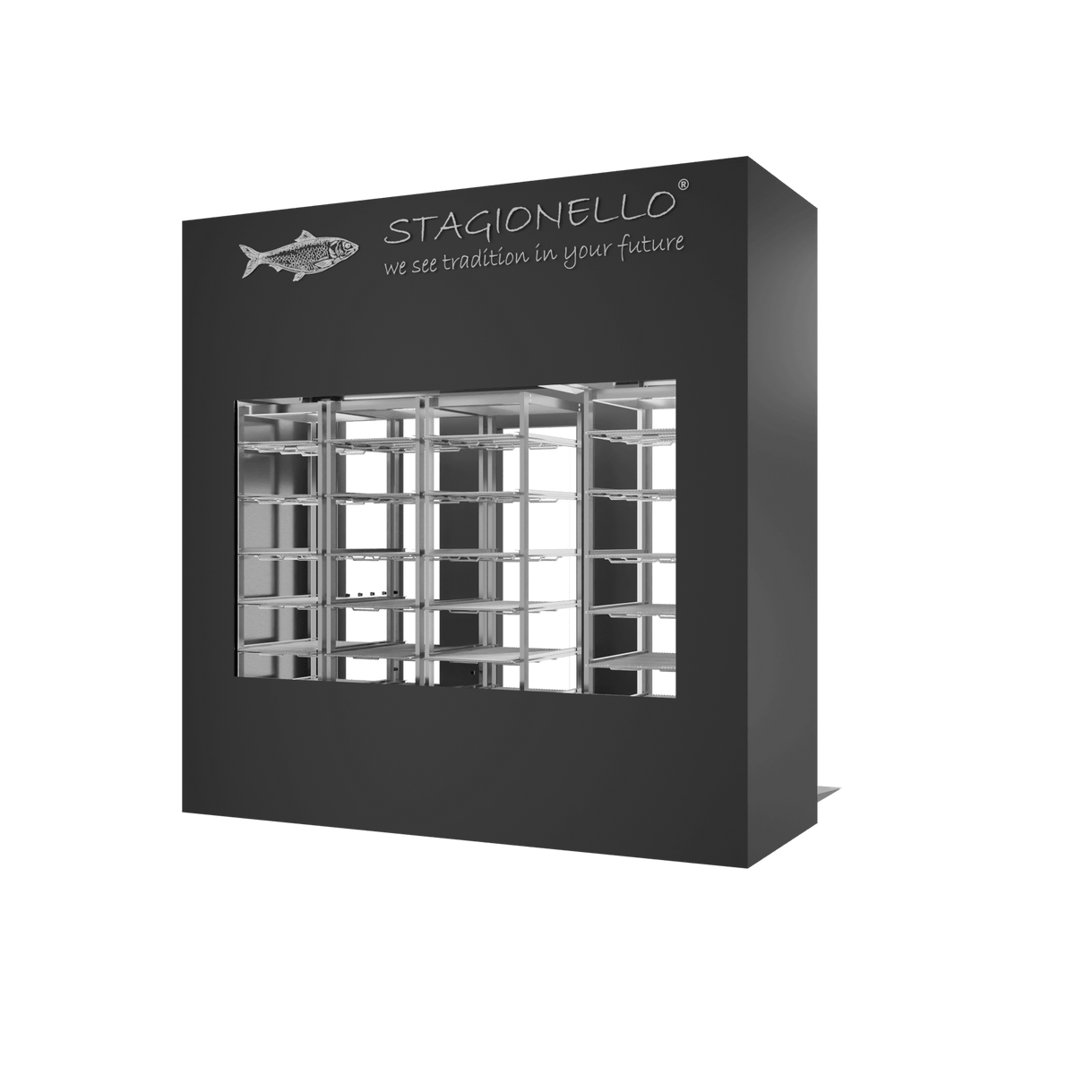 MATURFISH™ 400 kg Walk-in – colorato, 2 vetri, vista posteriore