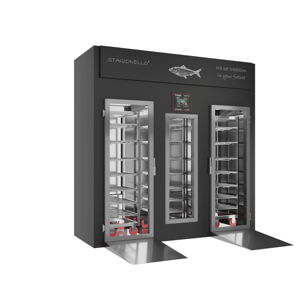 MATURFISH™ 400 kg Walk-in – porta standard, vista sinistra