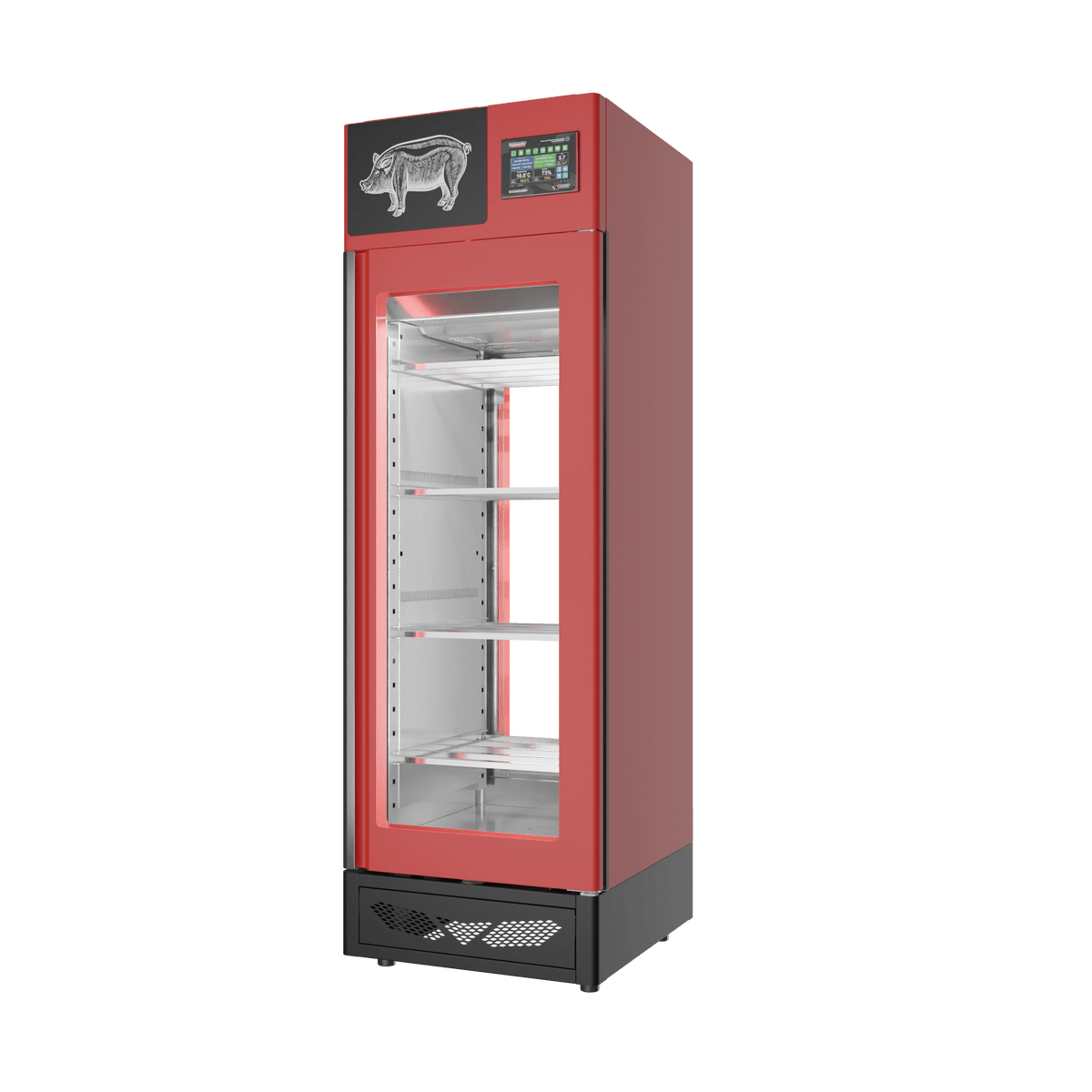 Stagionello® Salami Curing Device 100 kg – colorato, 2 vetri, vista destra