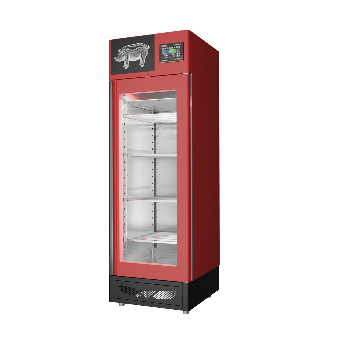 Stagionello® Salami Curing Device 100 kg – colorato, porta standard, vista destra