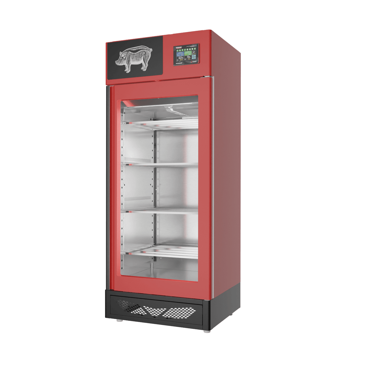 Stagionello® Salami Curing Device 150 kg – colorato, porta standard, vista destra
