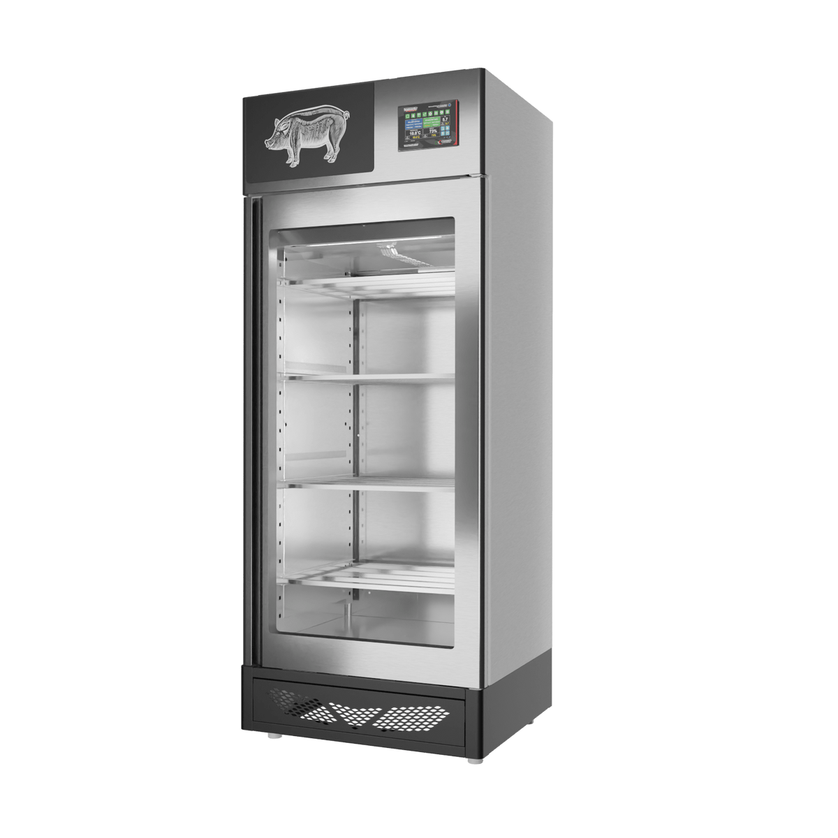 Stagionello® Salami Curing Device 150 kg – inox, porta standard, vista destra