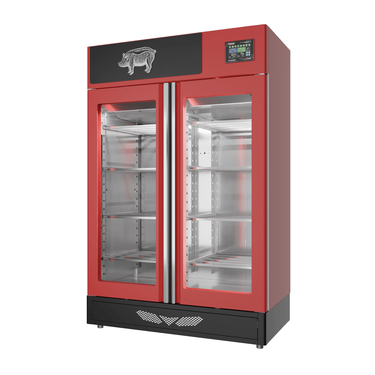 Stagionello® Salami Curing Device 200 kg – colorato, porta standard, vista destra