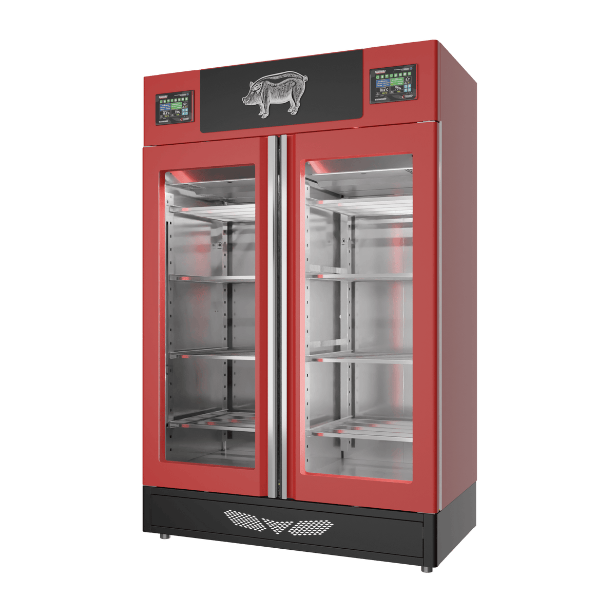 Stagionello® Salami Curing Device 100 + 100 kg – colorato, porta standard, vista destra