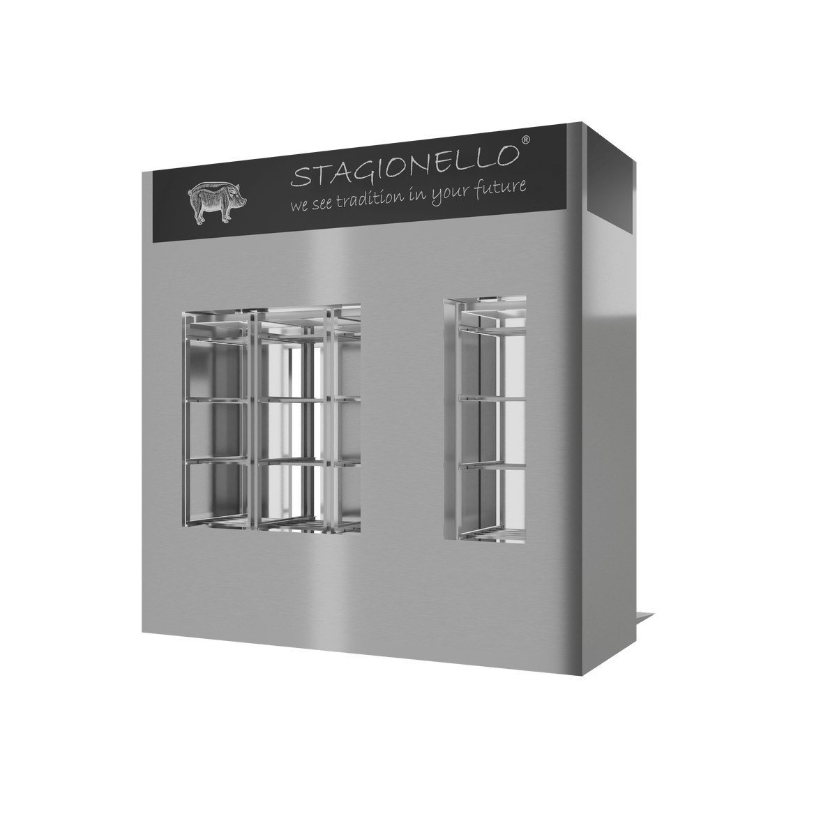 Stagionello® Salami Curing Device 100/300 kg Walk-in – vista posteriore