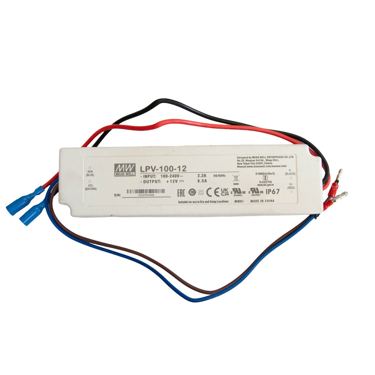 Alimentatore LED 120W 12V IP20 per modelli walk-in, ricambio Stagionello®