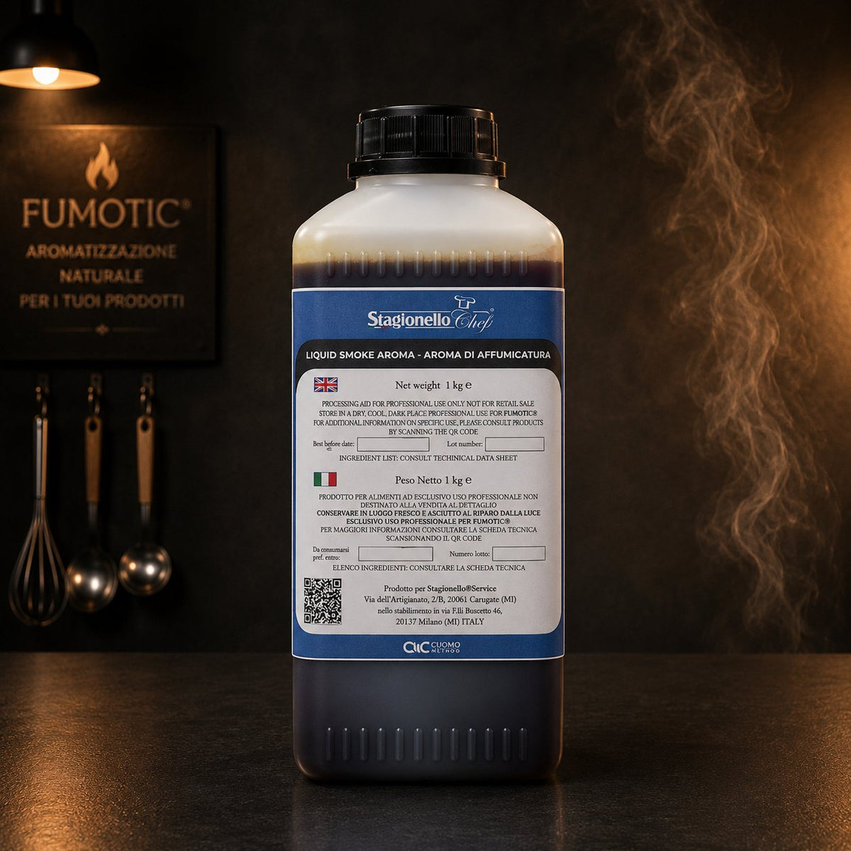 Aroma tipo affumicatura concentrato Stagionello® Chef – bottiglia da 1 kg