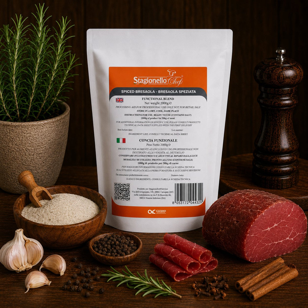 Concia funzionale bresaola speziata – Stagionello® Chef