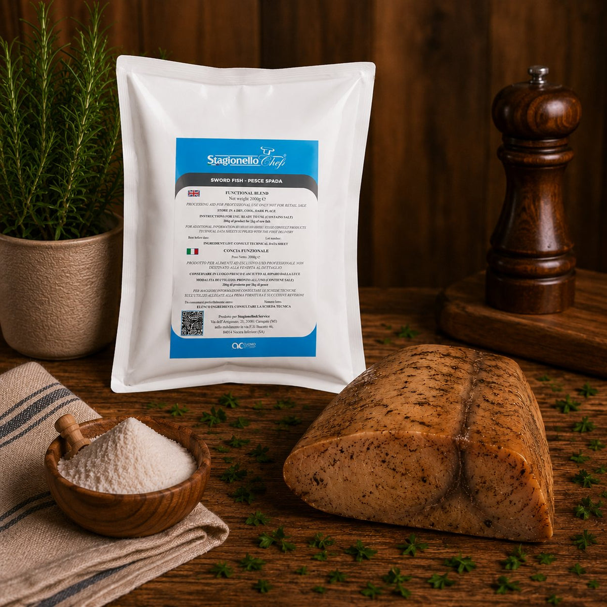Concia funzionale per pesce spada Stagionello® Chef