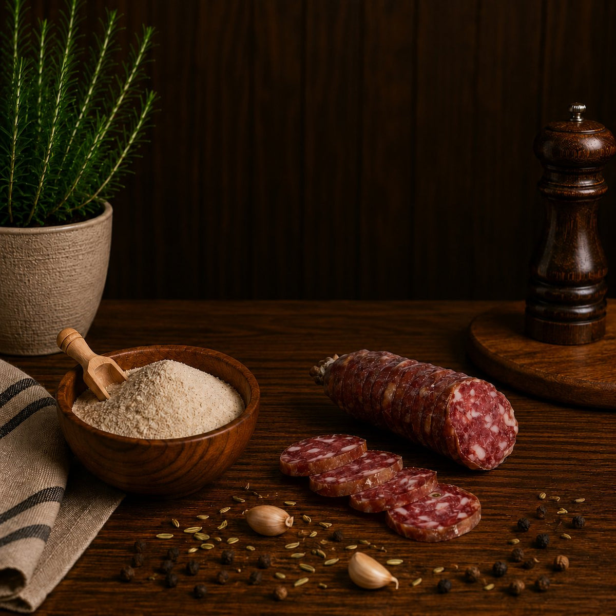 Concia funzionale per salame di bovino e bufalo Stagionello® Chef – vista alternativa
