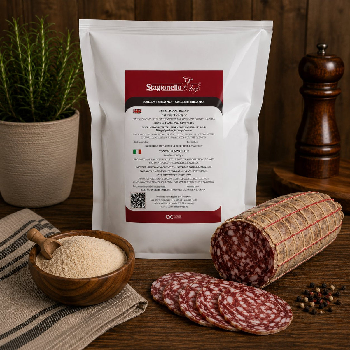 Concia funzionale per salame Milano Stagionello® Chef