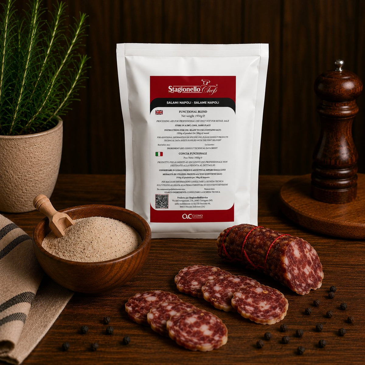 Concia funzionale per salame Napoli Stagionello® Chef