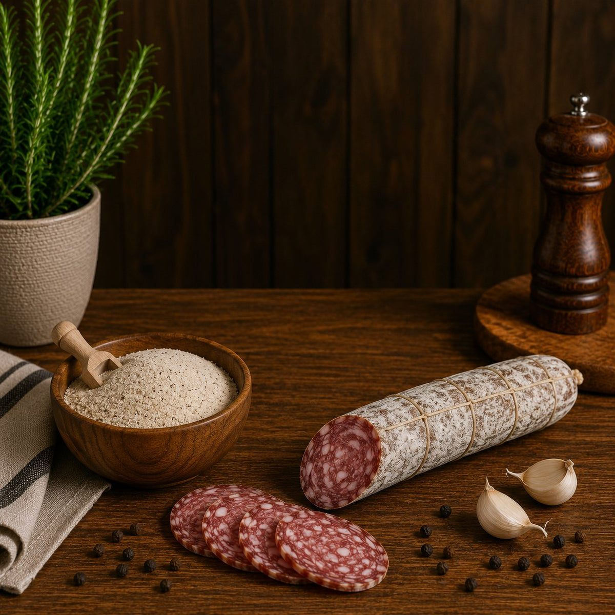 Concia funzionale per salame norcino Stagionello® Chef – vista alternativa