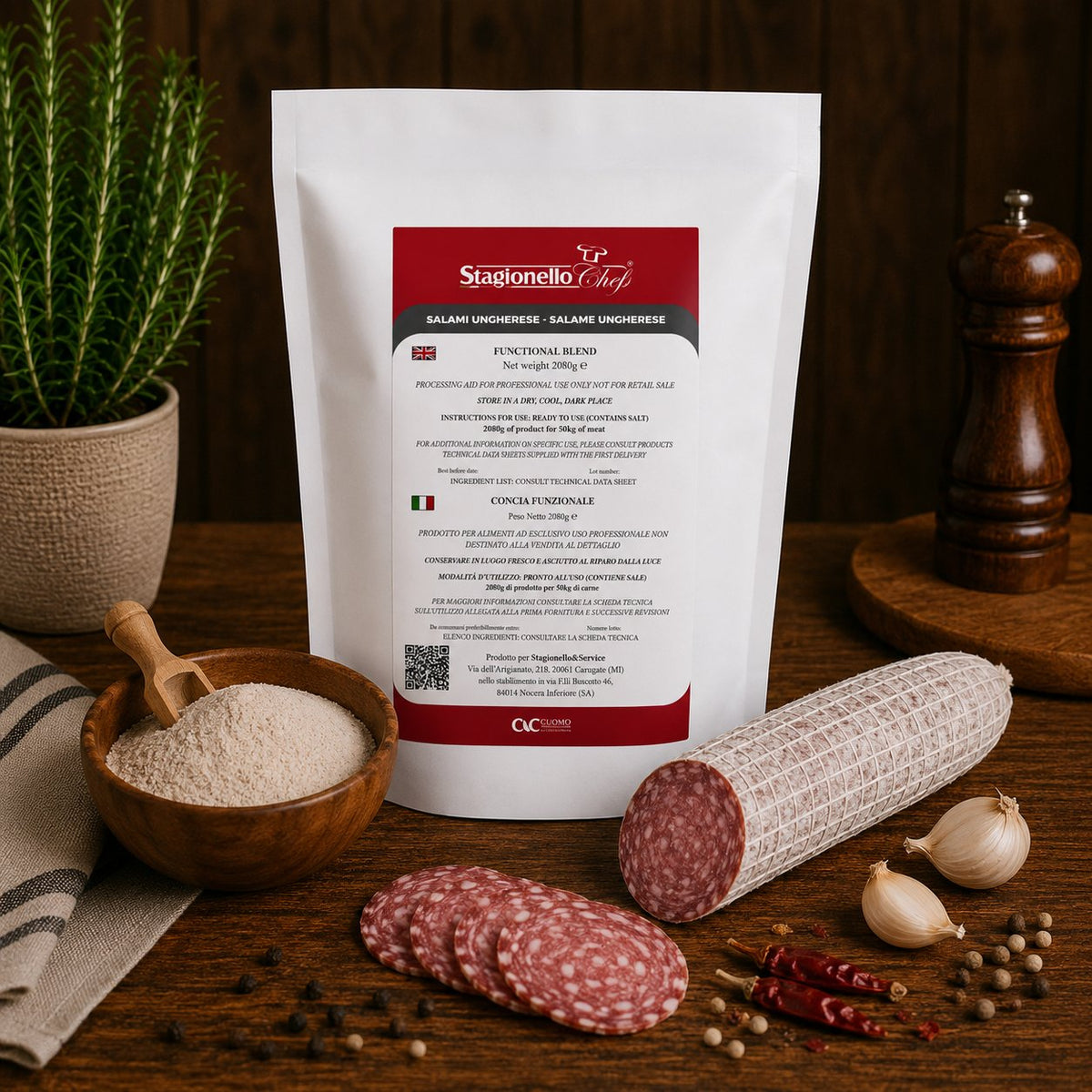 Concia funzionale per salame ungherese Stagionello® Chef