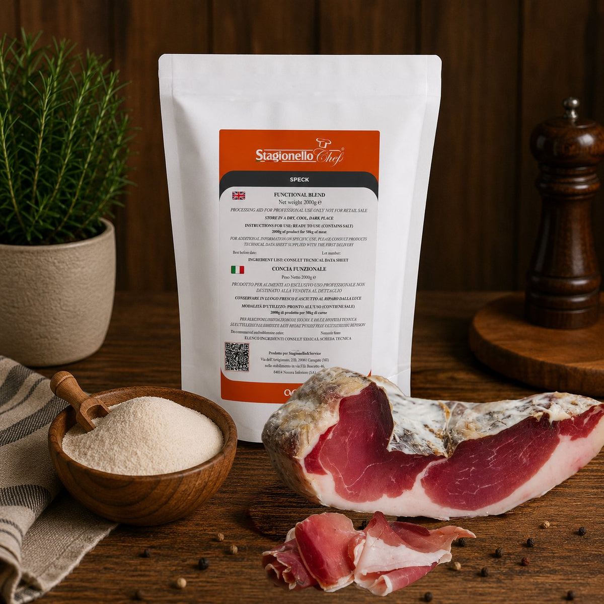 Concia funzionale Sicursal per speck – Stagionello® Chef