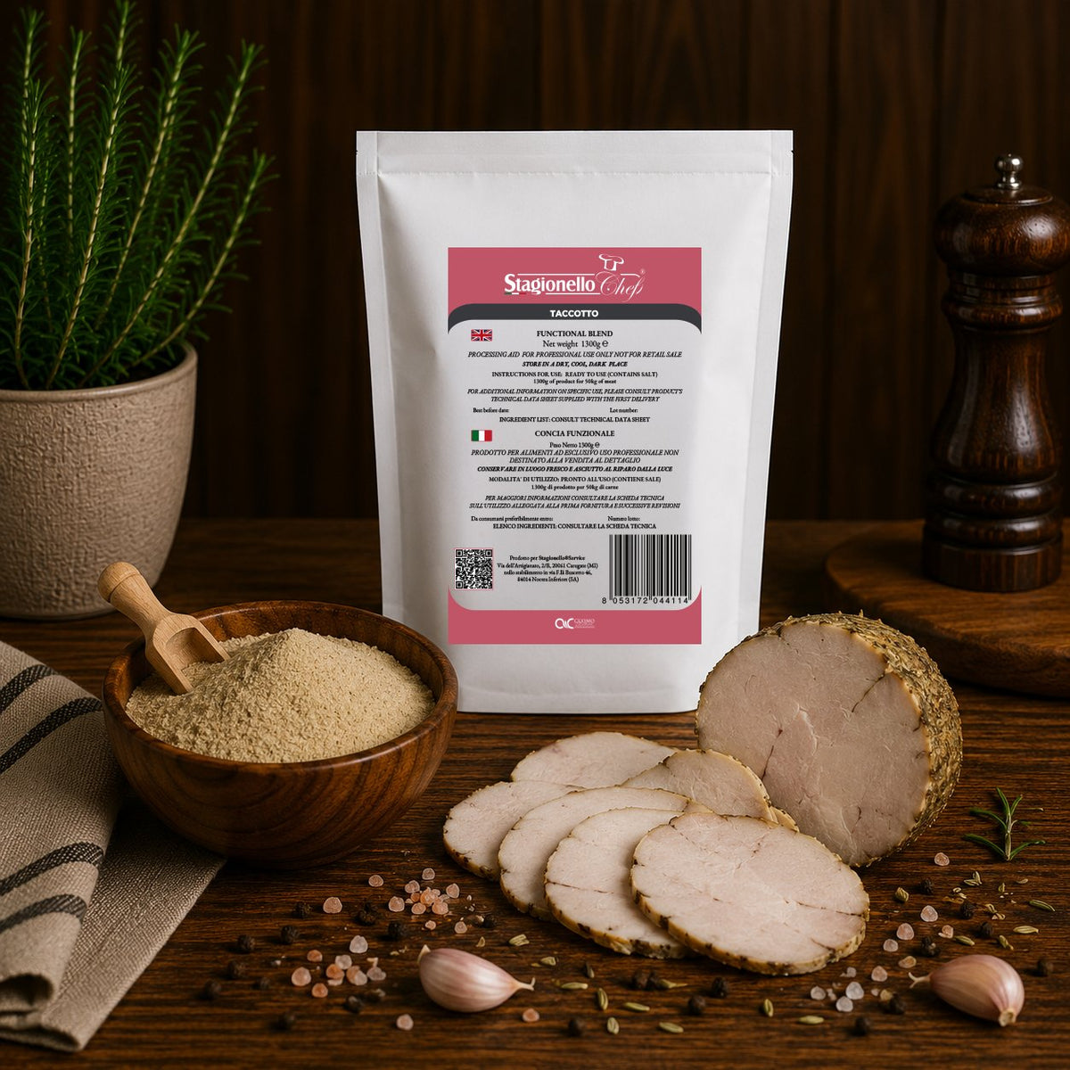 Concia funzionale per salumi cotti taccotto Stagionello® Chef