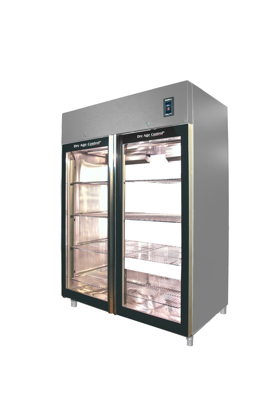 Stagionello® DRY AGE CONTROL® 1400 l 2 Vetri, inox, vista frontale