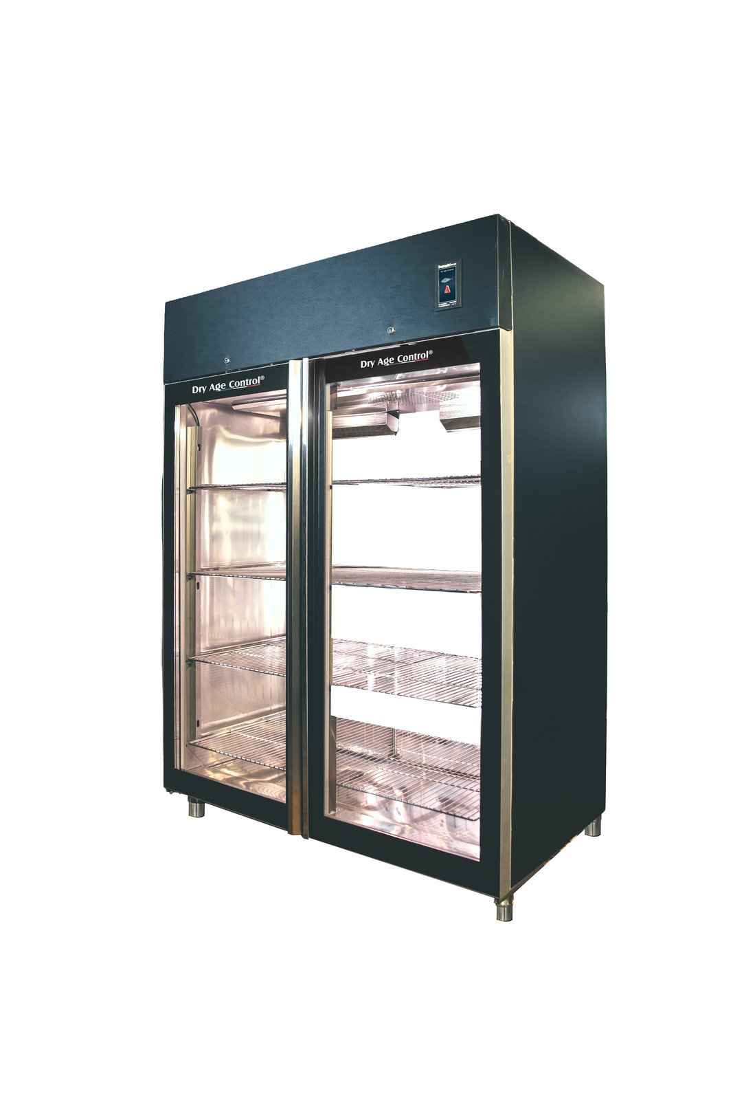 Stagionello® DRY AGE CONTROL® 1400 l 2 Vetri, nero, vista frontale