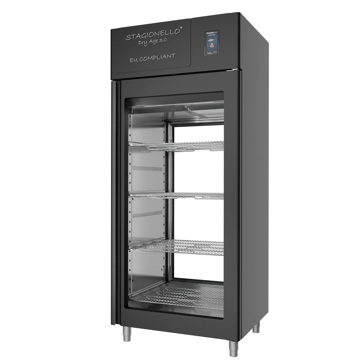 Stagionello® DRY AGE CONTROL® 900 l 2 Vetri, nero, vista frontale