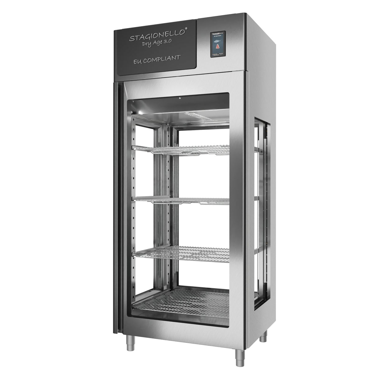 Stagionello® DRY AGE CONTROL® 900 l 4 Vetri, inox, vista frontale