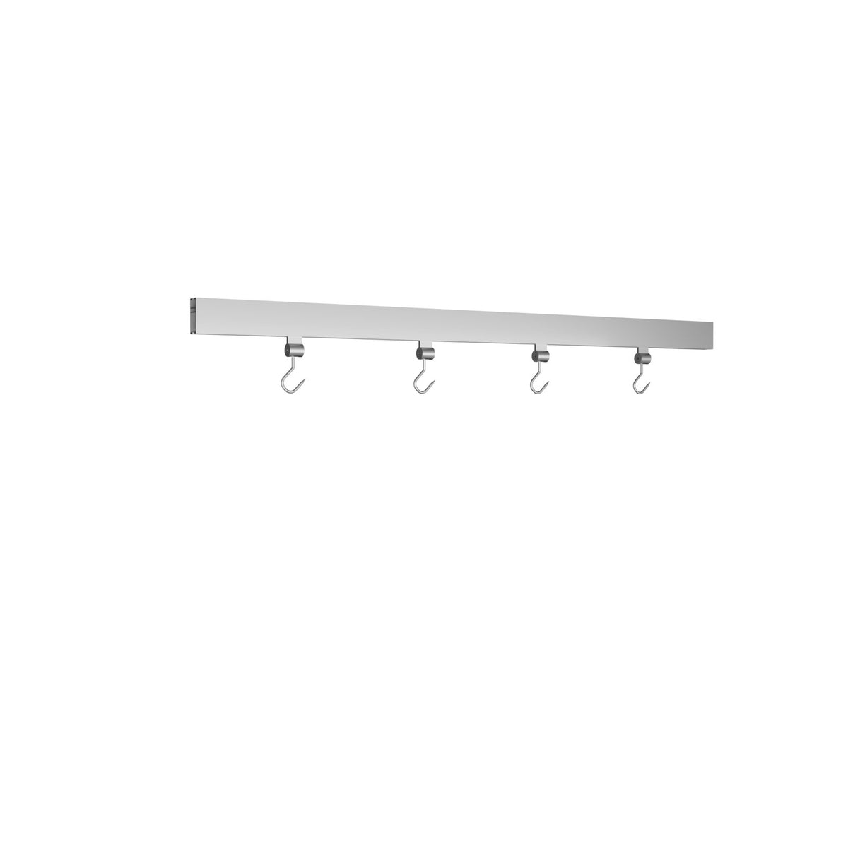 Guidovia con 4 ganci scorrevoli in acciaio inox, accessorio Stagionello®