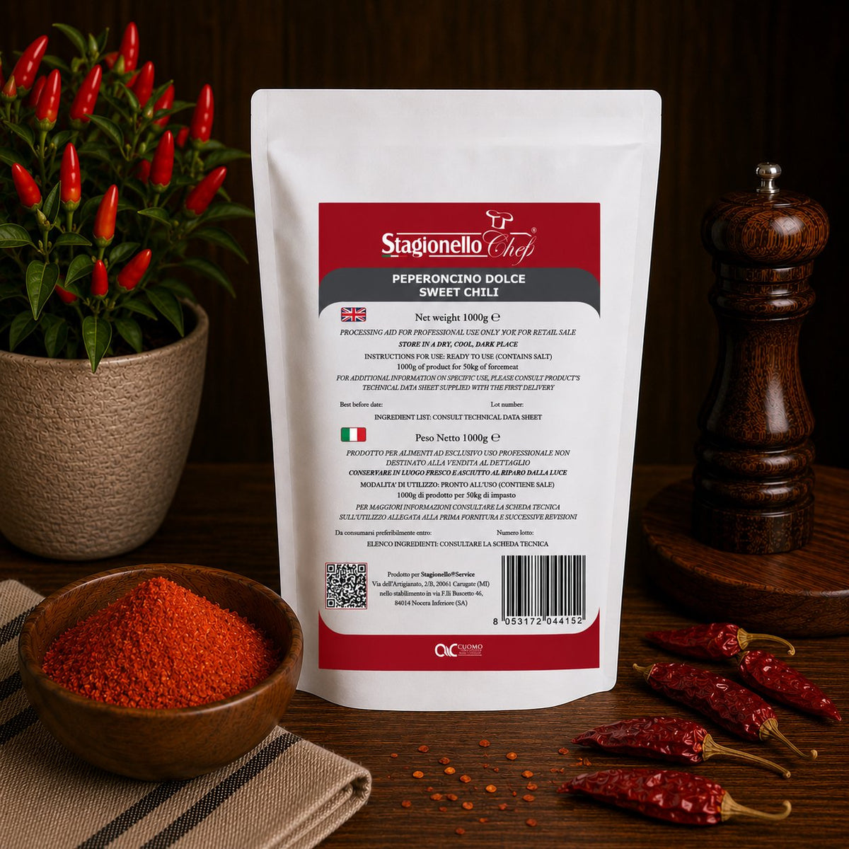 Peperoncino rosso in polvere dolce per salumi – Stagionello® Chef