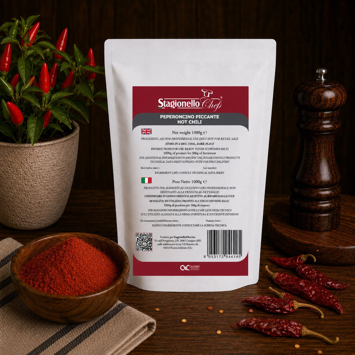 Peperoncino rosso in polvere piccante per salumi – Stagionello® Chef